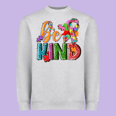 Autism Be Kind Heavyweight Sweatshirt Designed By Nancycooperartshop