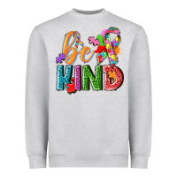 Heather Grey autism be kind Heavyweight Sweatshirt - NancyCooperArtShop