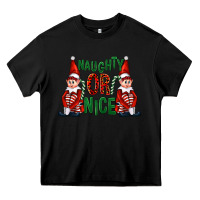 Black Naughty or nice christmas elfs Heavy Core Tee - FaDigitalArtStudio
