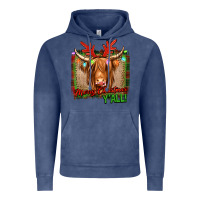 Vintage Denim merry christmas y'all highland cow Vintage Hoodie - Jasminsmagicworld