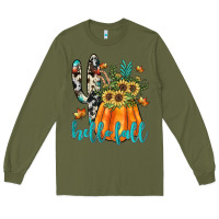 Army Green hello fall Long Sleeve Tee - JahusDesignShop