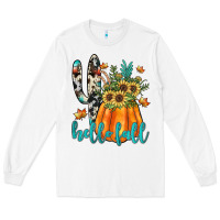 White hello fall Long Sleeve Tee - JahusDesignShop