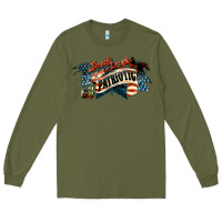 Army Green patriotic drunk america Long Sleeve Tee - NancyCooperArtShop