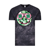 Cloud Black st patrick's smiley Vintage Tee - MaliasSmallBusiness