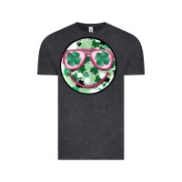 Vintage Black st patrick's smiley Vintage Tee - MaliasSmallBusiness