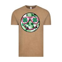 Vintage Coffee st patrick's smiley Vintage Tee - MaliasSmallBusiness