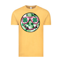 Vintage Mustard st patrick's smiley Vintage Tee - MaliasSmallBusiness