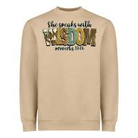 Mushroom she speaks with wisdom proverbs 31 26 Heavyweight Sweatshirt - NancyCooperArtShop