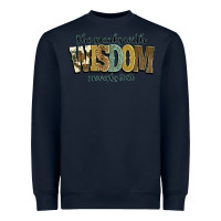 Navy she speaks with wisdom proverbs 31 26 Heavyweight Sweatshirt - NancyCooperArtShop
