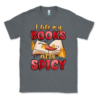 Charcoal Heather i like my books extra spicy Classic Tee - MaliasSmallBusiness