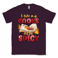 Plum i like my books extra spicy Classic Tee - MaliasSmallBusiness