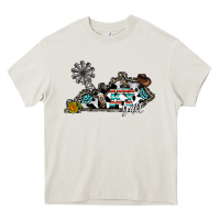 Cream ky yall western Heavy Core Tee - CowhideDigitalArt