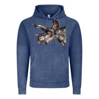Vintage Denim Triceratops Horridus Face Vintage Hoodie - LillyAllenDesigns
