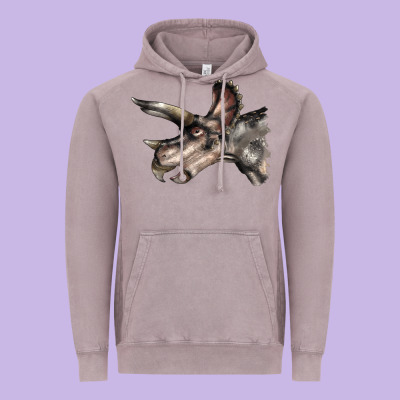 Triceratops Horridus Face Vintage Hoodie Designed By Lillyallendesigns