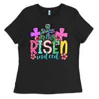Black Easter Day He is risen indeed Ladies Tee - OliviaCreatesArt