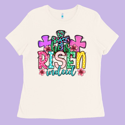 Easter Day He Is Risen Indeed Ladies Tee Designed By Oliviacreatesart