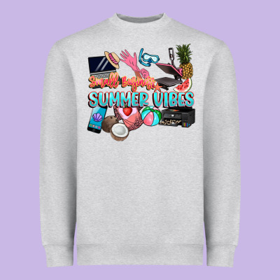 Small Businesses Summer Vibe Heavyweight Sweatshirt Designed By Nancycooperartshop