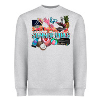 Heather Grey small businesses summer vibe Heavyweight Sweatshirt - NancyCooperArtShop