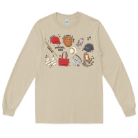 Mushroom baseball mom Long Sleeve Tee - MaliasSmallBusiness