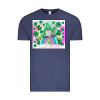 Vintage Denim st patrick's gnome Vintage Tee - MaliasSmallBusiness
