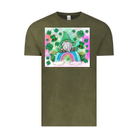 Vintage Olive st patrick's gnome Vintage Tee - MaliasSmallBusiness