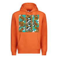 Carrot cowhide mama with rustic teal wood Premium Hoodie - TumblerDesignByShophia
