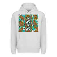 Dove Grey cowhide mama with rustic teal wood Premium Hoodie - TumblerDesignByShophia