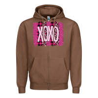 Chestnut Love Xoxo Brushstrokes Valentines Zipper Hoodie - Bettercallsaul