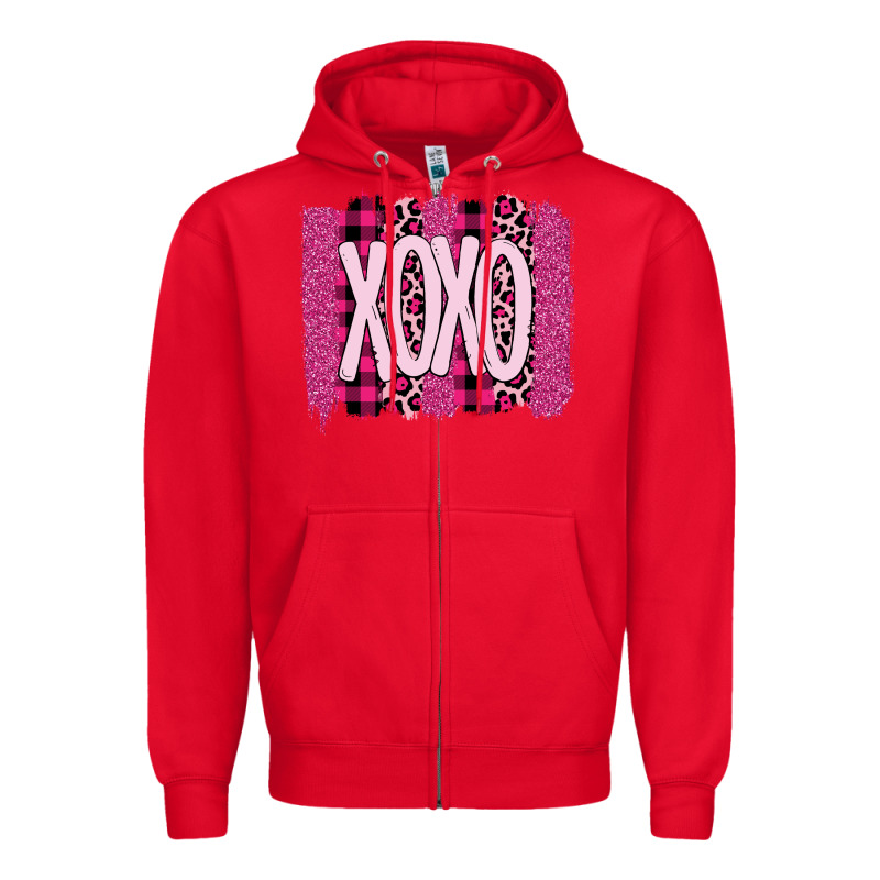 Love Xoxo Brushstrokes Valentines Zipper Hoodie by Bettercallsaul | Teevron