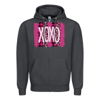 Smoke Love Xoxo Brushstrokes Valentines Zipper Hoodie - Bettercallsaul