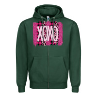 Sports Green Love Xoxo Brushstrokes Valentines Zipper Hoodie - Bettercallsaul