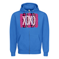 True Royal Love Xoxo Brushstrokes Valentines Zipper Hoodie - Bettercallsaul