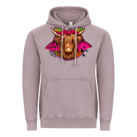 Vintage Zinc halloween highland cow horseshoe Vintage Hoodie - Jasminsmagicworld