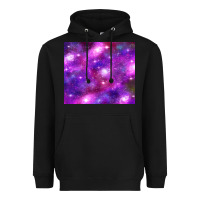 Black colorful abstract galaxy black and purple Heavyweight Hoodie - TumblerDesignByShophia