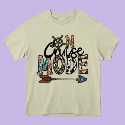 On Cruise Mode Heavy Core Tee Designed By Cowhidedigitalart
