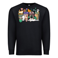 Black Cat coffee cups Premium Sweatshirt - HowdyJamesFarm