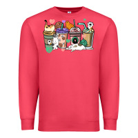 Cardinal Cat coffee cups Premium Sweatshirt - HowdyJamesFarm