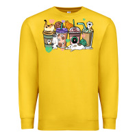 Lemon Cat coffee cups Premium Sweatshirt - HowdyJamesFarm
