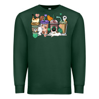 Sports Green Cat coffee cups Premium Sweatshirt - HowdyJamesFarm