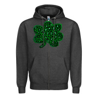 Charcoal Heather shamrock st patrick Zipper Hoodie - Bettercallsaul