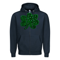 Navy shamrock st patrick Zipper Hoodie - Bettercallsaul
