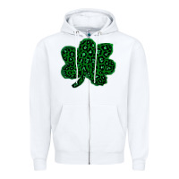 White shamrock st patrick Zipper Hoodie - Bettercallsaul