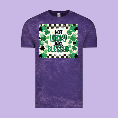 Not Lucky Just Blessed Vintage Tee Designed By Maliassmallbusiness