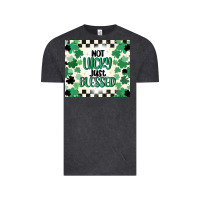 Vintage Black not lucky just blessed Vintage Tee - MaliasSmallBusiness