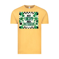 Vintage Mustard not lucky just blessed Vintage Tee - MaliasSmallBusiness