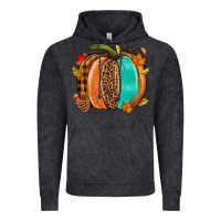 Vintage Black Fall leopard pumpkin Vintage Hoodie - NancyCooperArtShop