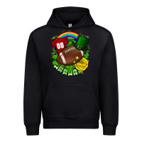 Black St. Patrick's Day American Football Urban Hoodie - FaDigitalArtStudio