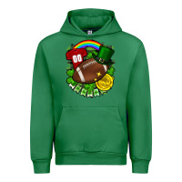 Emerald St. Patrick's Day American Football Urban Hoodie - FaDigitalArtStudio