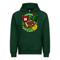 Forest Green St. Patrick's Day American Football Urban Hoodie - FaDigitalArtStudio