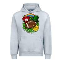 Heather Grey St. Patrick's Day American Football Urban Hoodie - FaDigitalArtStudio